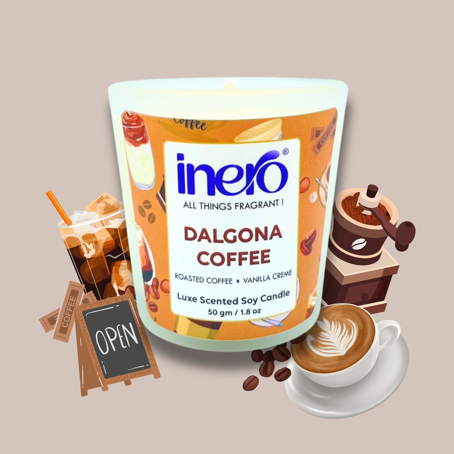 Shot Galss Candle Dalgona Coffee