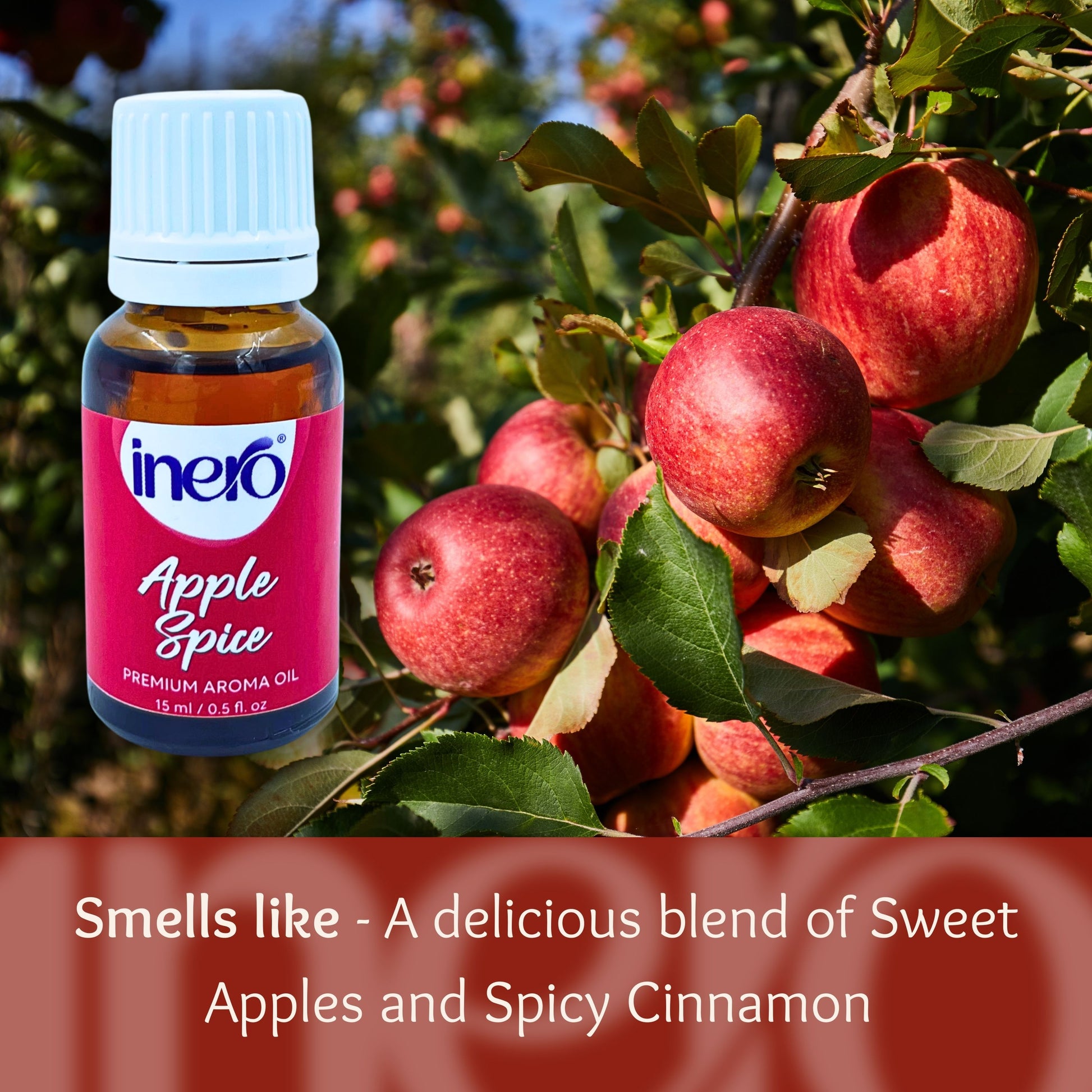 Inero Apple Spice aroma oil smells like -  delicious blend of Sweet Apples and Spicy Cinnamon